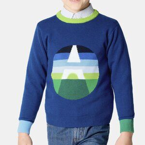 Boy wool jumper - indigo Jacadi Paris /size 10